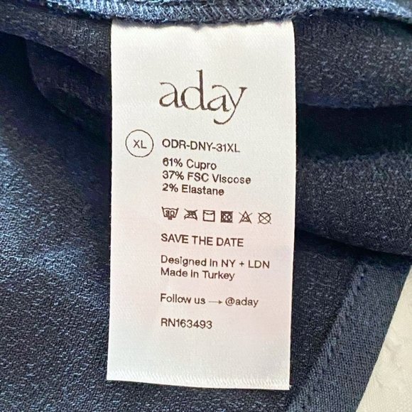 ADAY SAVE THE DATE NAVY SHORT SLEEVE MIDI DRESS - XL - Picture 11 of 11